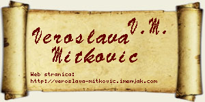 Veroslava Mitković vizit kartica